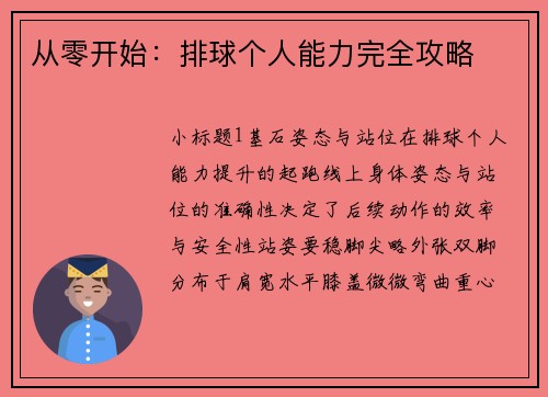 从零开始：排球个人能力完全攻略